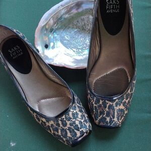 Saks Fifth Avenue Animal Print Flats